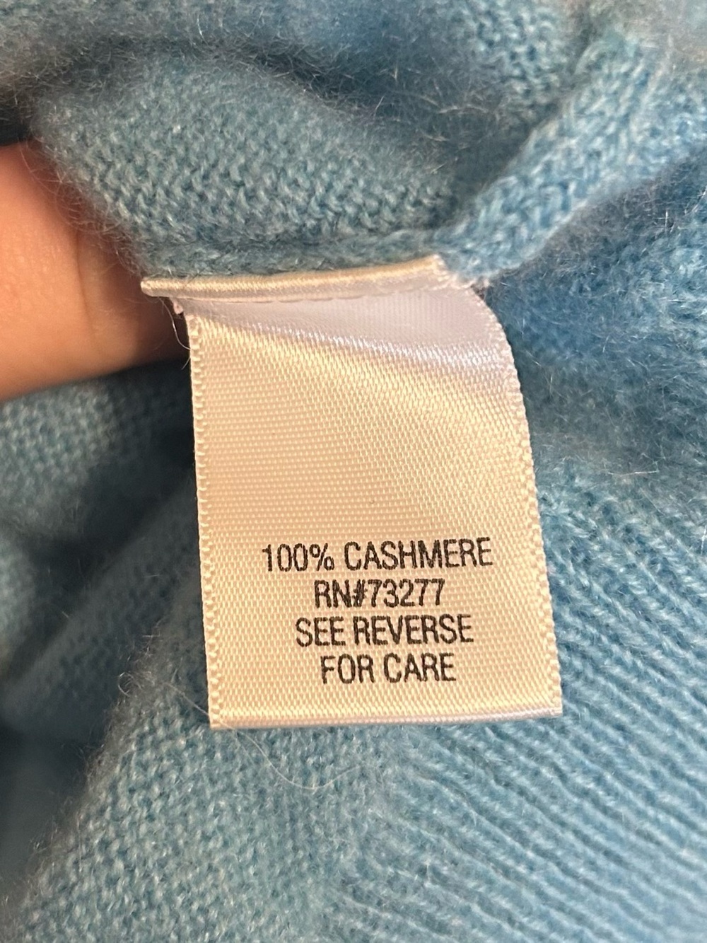 Apt. 9 100% Cashmere Blue Gray White Argyle Turtleneck Sweater Sz L - Picture 9 of 9